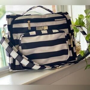 JuJuBe striped diaper bag